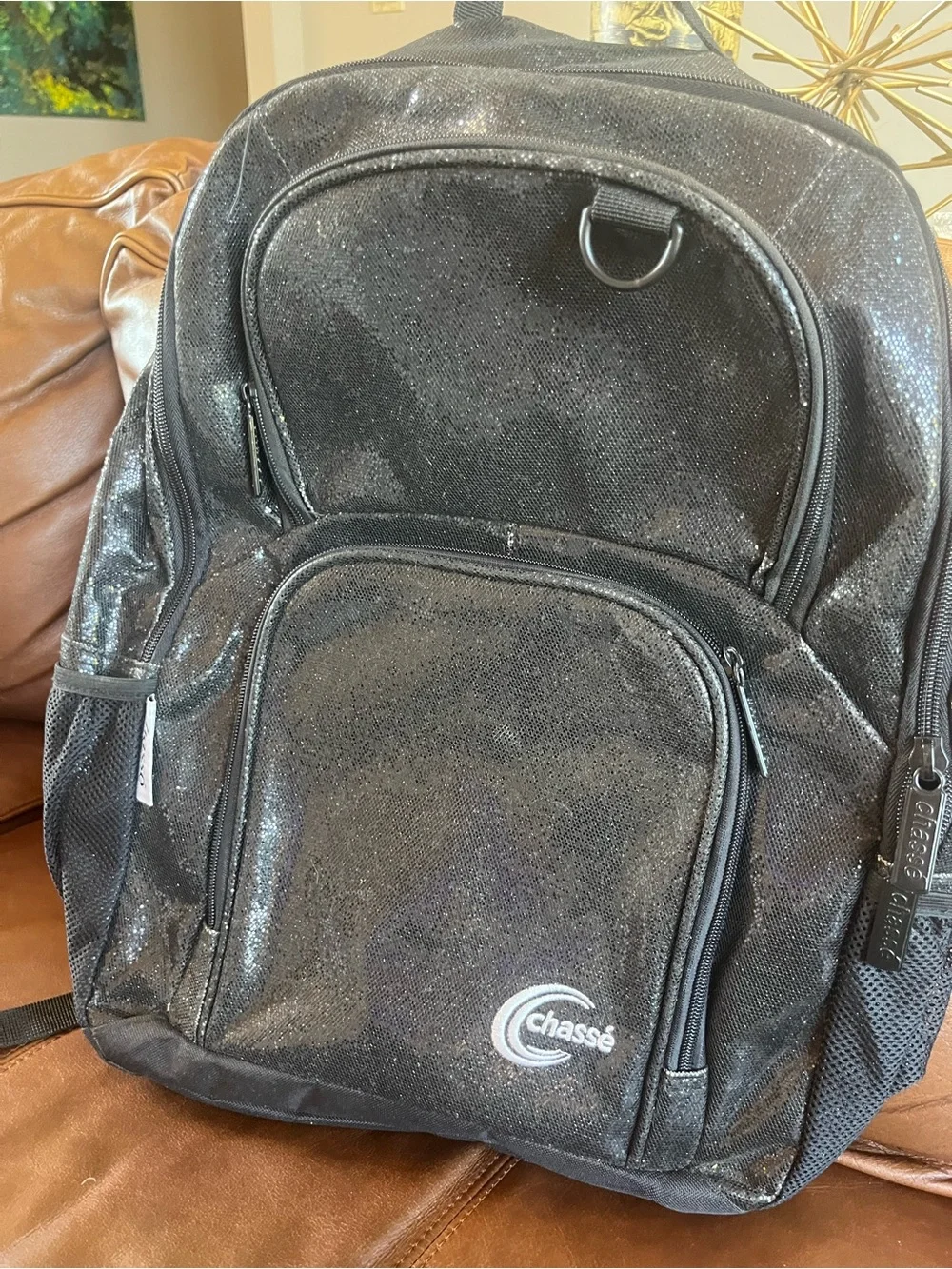 Chasse backpack cheerleader black glitter